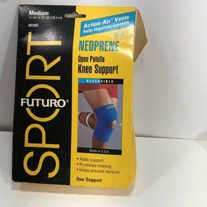 Futuro Knee Support Adult Size Med 14 1/4-15 1/2" Blue Black Reversible Air Vent